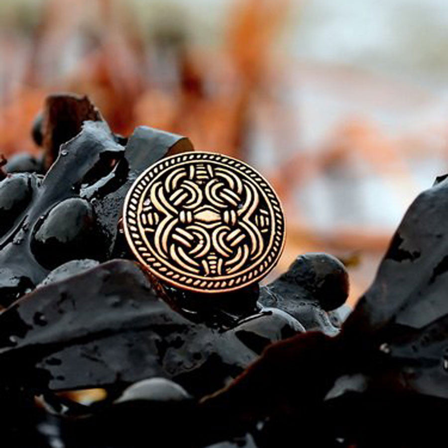 Anillo vikingo redondo Birka estilo Borre