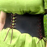 Cinturón ancho tipo corpiño medieval con cordones para mujer