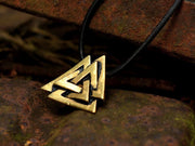 Colgante vikingo Valknut o Nudo de la Muerte