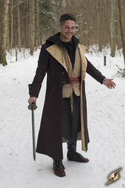 Abrigo medieval cazador Hellsing, marrón oscuro