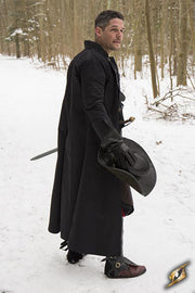 Abrigo medieval cazador Hellsing, color negro