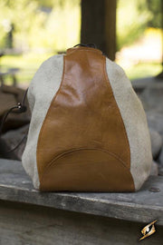 Bolso medieval del comerciante, marrón beige