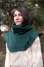 Gugel medieval Noah de algodón, color verde