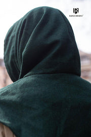 Gugel medieval Noah de algodón, color verde