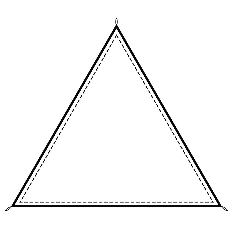 Toldo triangular con cuerda para acampada medieval, 4m.