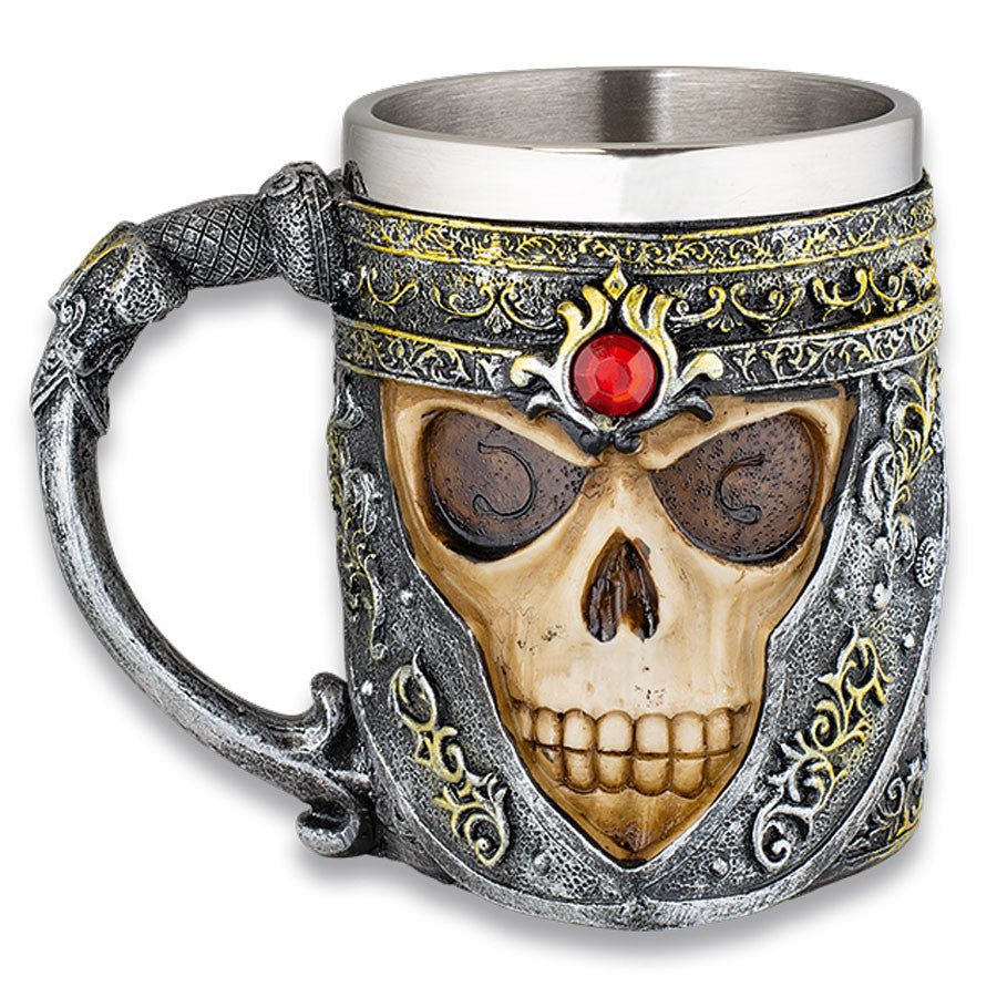 Taza calavera en aluminio y resina