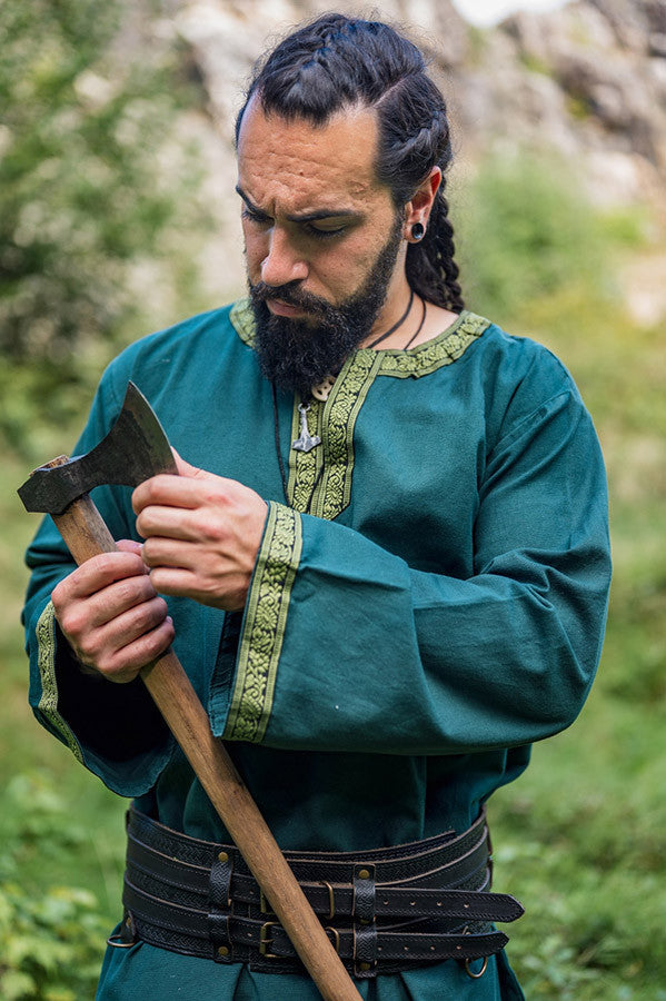 Túnica medieval Halvor, color verde