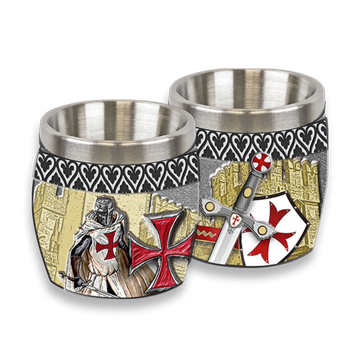 Vaso de chupito caballeros templarios con cruz y espada