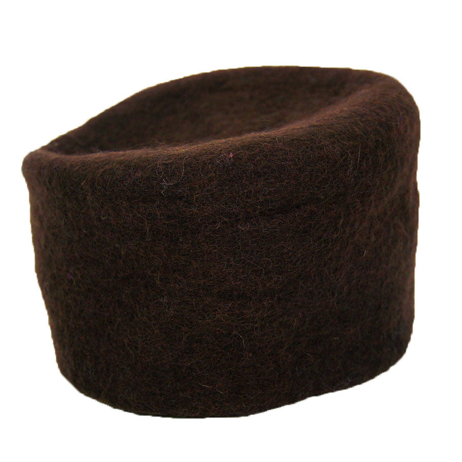 Gorro en fieltro de lana modelo Hans, color marrón