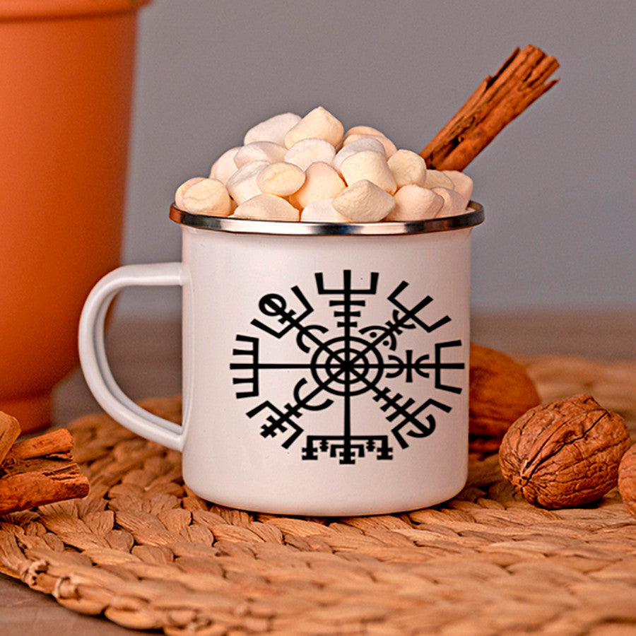 Taza Celta Vegvisir de latón esmaltado