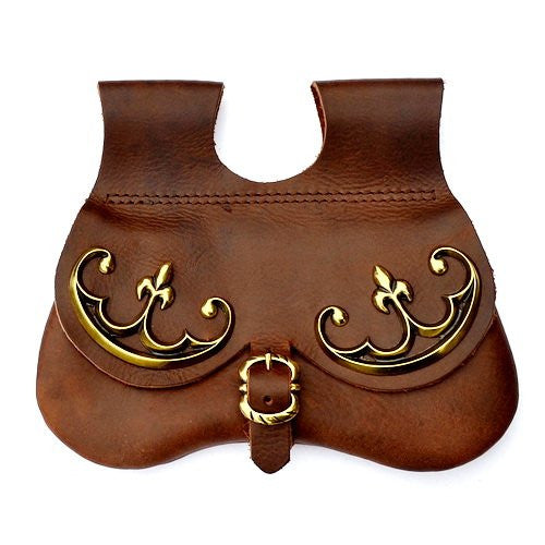 Bolsa Riñonera medieval para cinturón, baja Edad Media (20x18 cm.)
