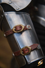 Protecciones de brazo acero pulido serie Capitán, Epic Armoury