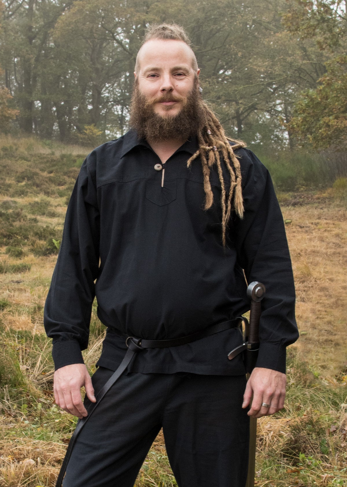 Camisa caballero medieval Gotz, negro