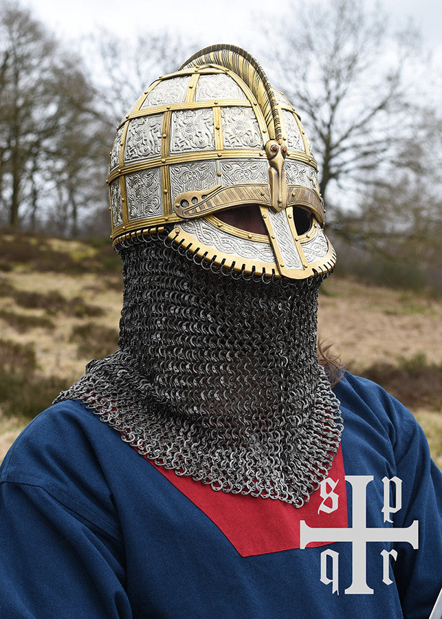 Casco vikingo decorado Valsgärde, Suecia S. VII