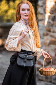 Blusa medieval mujer Bettina, cáñamo