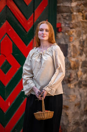 Blusa medieval mujer Bettina, cáñamo