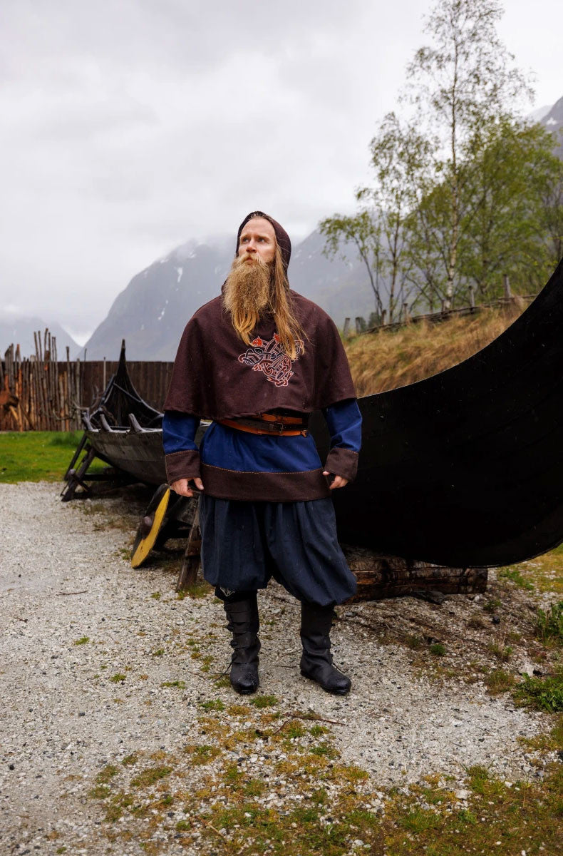 Gugel Vikingo en Lana Bjomolf marrón