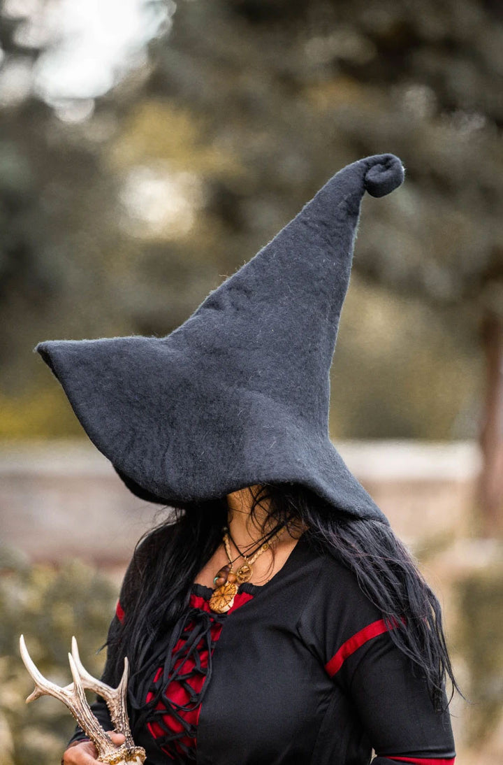 Sombrero de bruja modelo Glinda, color negro