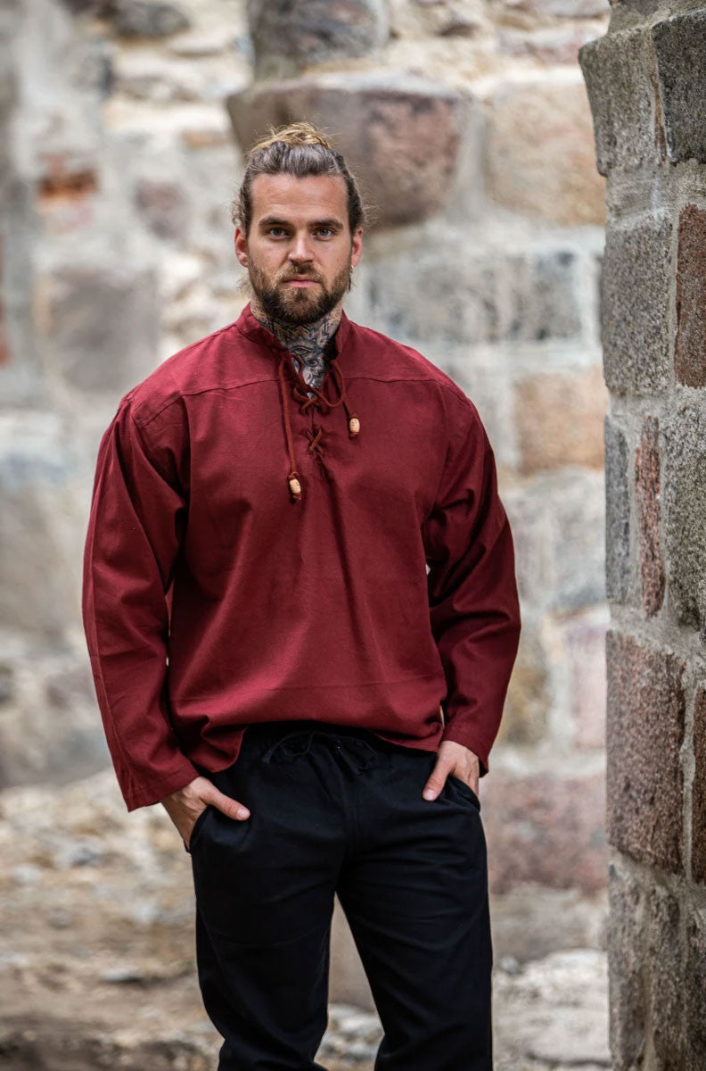Camisa medieval cordones