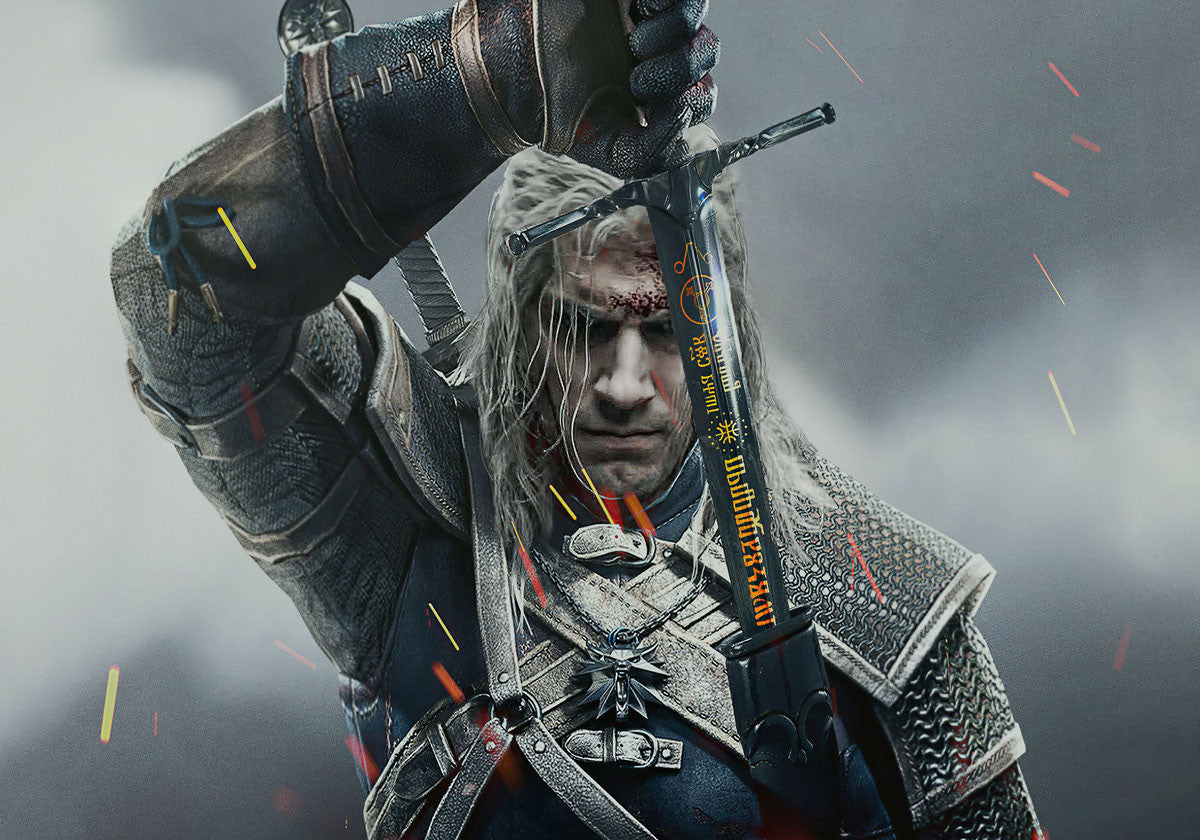 Estandarte-Bandera Geralt de Rivia, The Witcher (70x100 cms.)