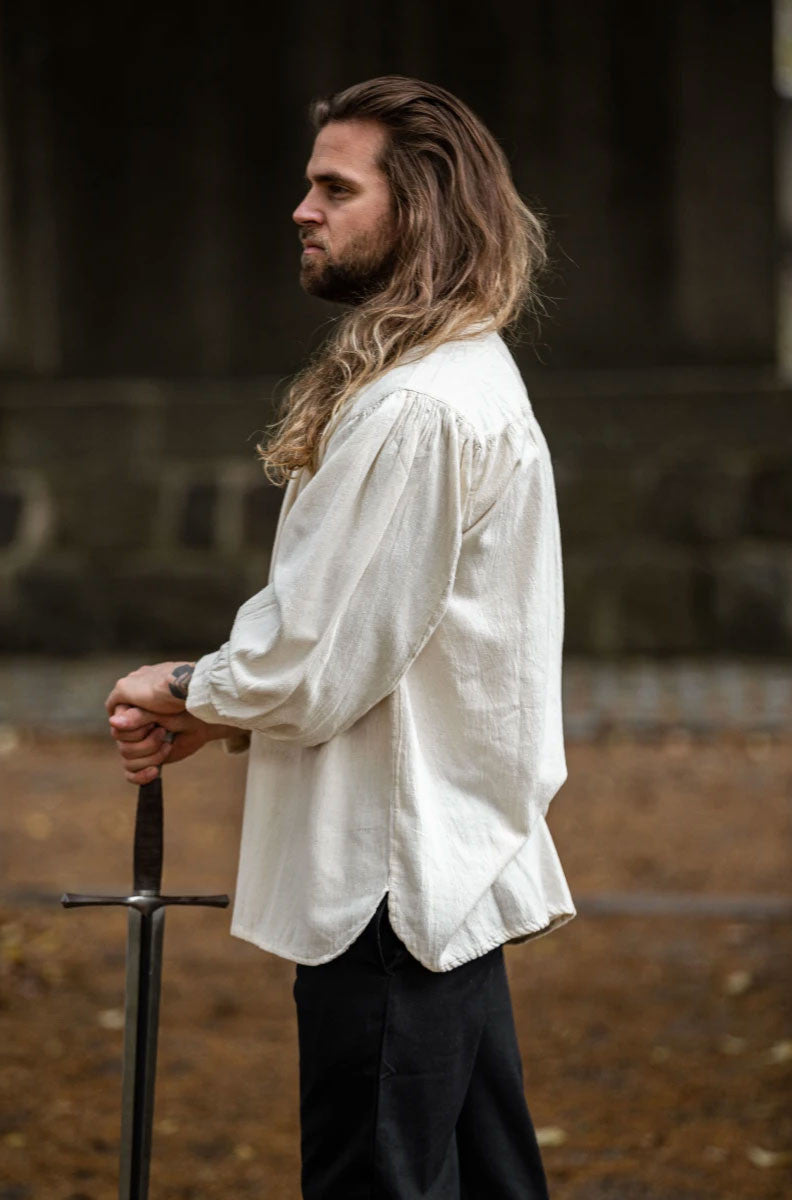 Camisa medieval crema con lazos