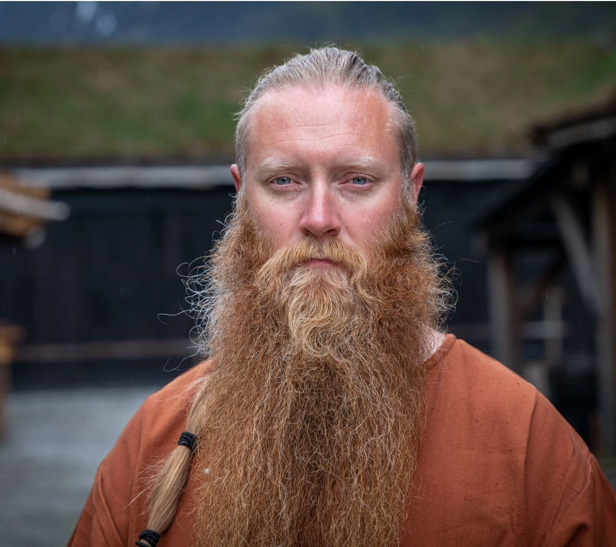 Túnica vikinga manga corta Olaf, roja