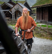 Túnica vikinga manga corta Olaf, roja