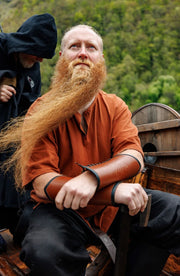 Túnica vikinga manga corta Olaf, roja