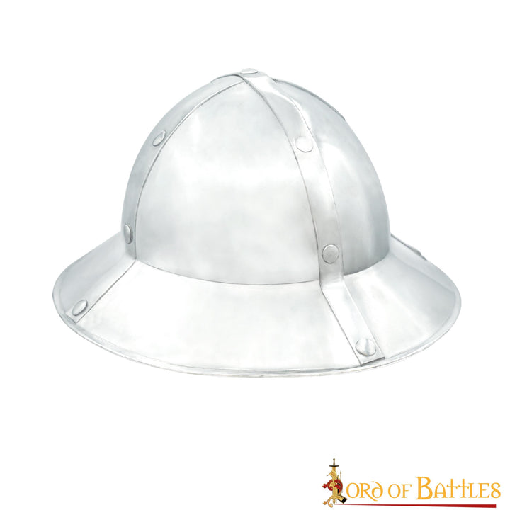 Casco de infantería Kettle S. XIII-XIV, con forro de cuero