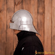 Casco medieval Sallet Alemán, con forro acolchado