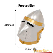 Mini casco bacinete Pig Face, con stand