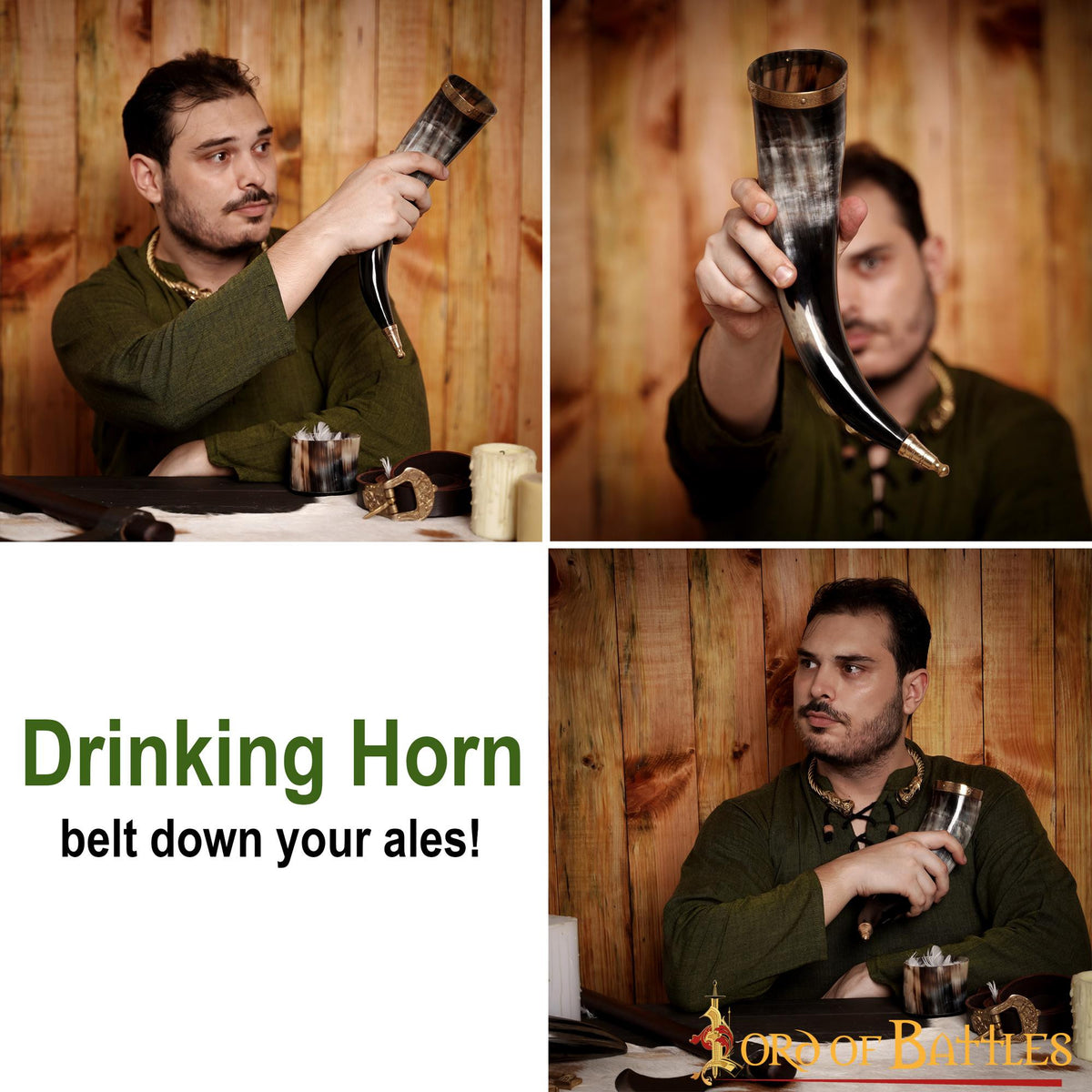 Cuerno vikingo de Buey auténtico para beber (300-400 ml.)