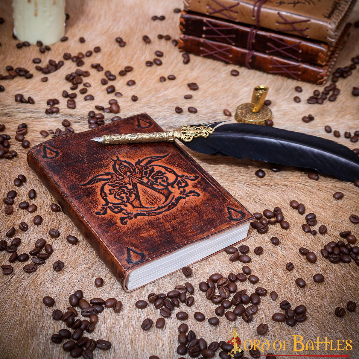 Diario de notas de Assassin Creed en cuero