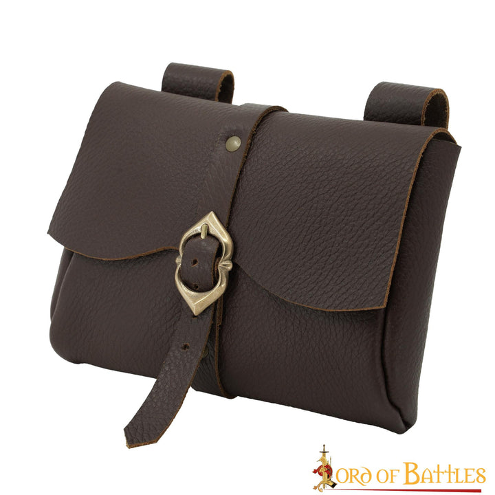 Bolso medieval del mensajero, cuero genuino