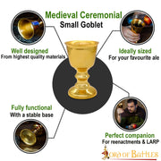 Cáliz ceremonial medieval plateado (150-200 ml.)