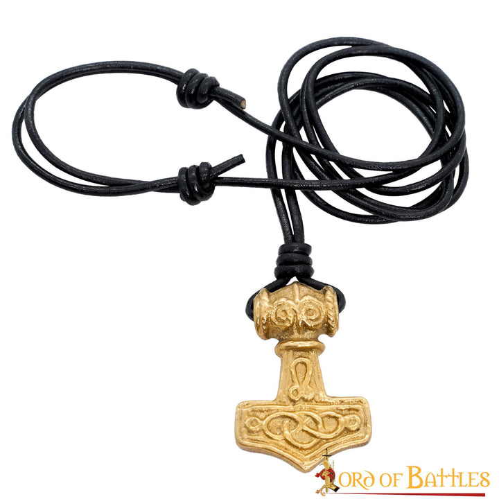 Colgante Vikingo Mjolnir Hammer e latón
