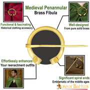 Fíbula medieval en latón