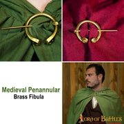 Fíbula medieval en latón