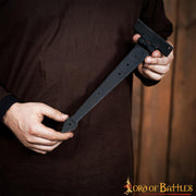 Bisagra de puerta medieval forjada en hierro