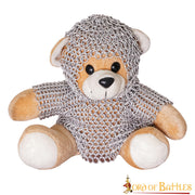Oso de peluche medieval con cota de malla