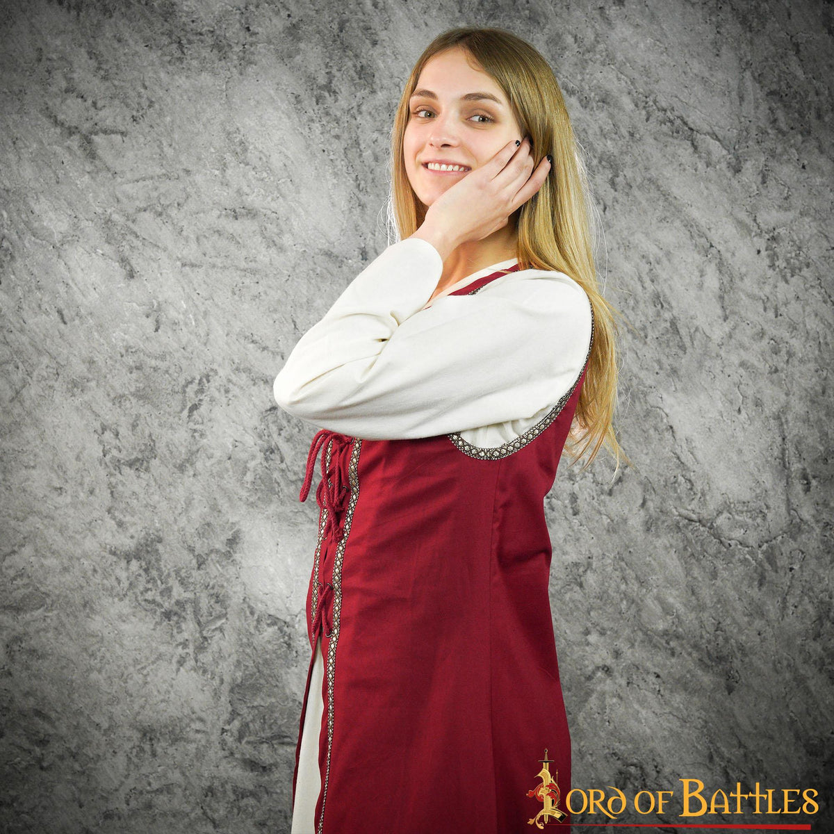 Brial Medieval Julietta en granate