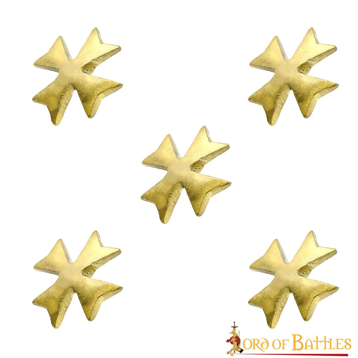 Juego de 5 Cruces Templarias en latón macizo