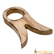 Soporte de madera para cuerno, 16 cm.