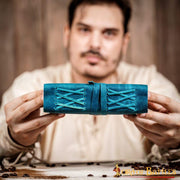 Diario de notas de Fantasía hecho a mano cuero azul