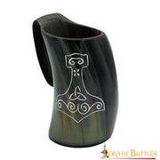 Jarra de cerveza Vikinga hecha a mano Mjolnir