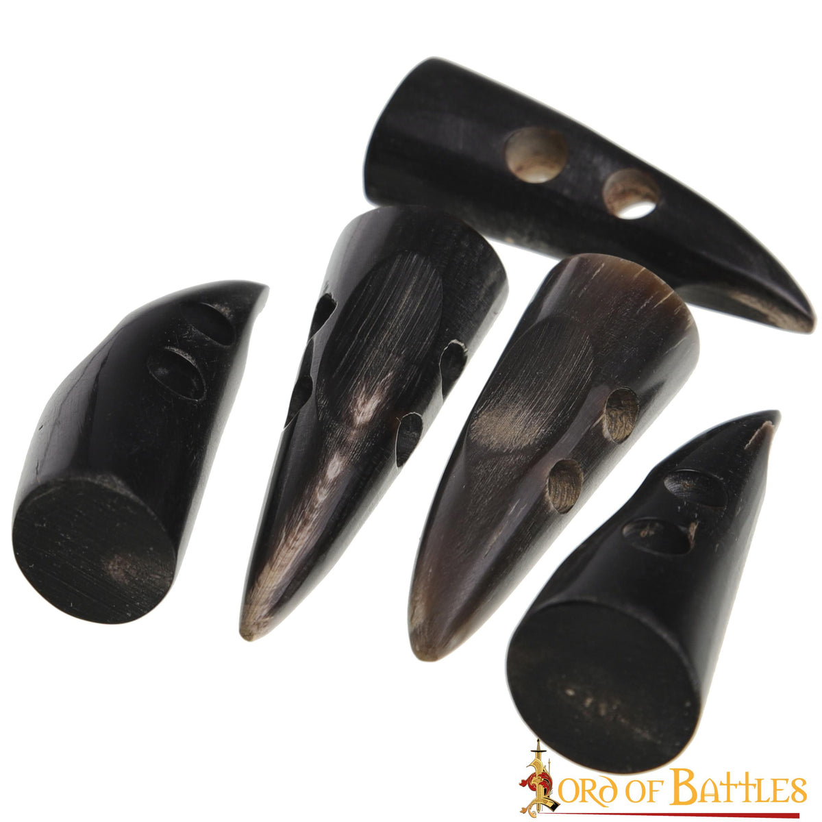 Set 5 botones cuerno para gambesones
