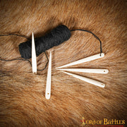Set 5 agujas vikingas en hueso (7 cm.)