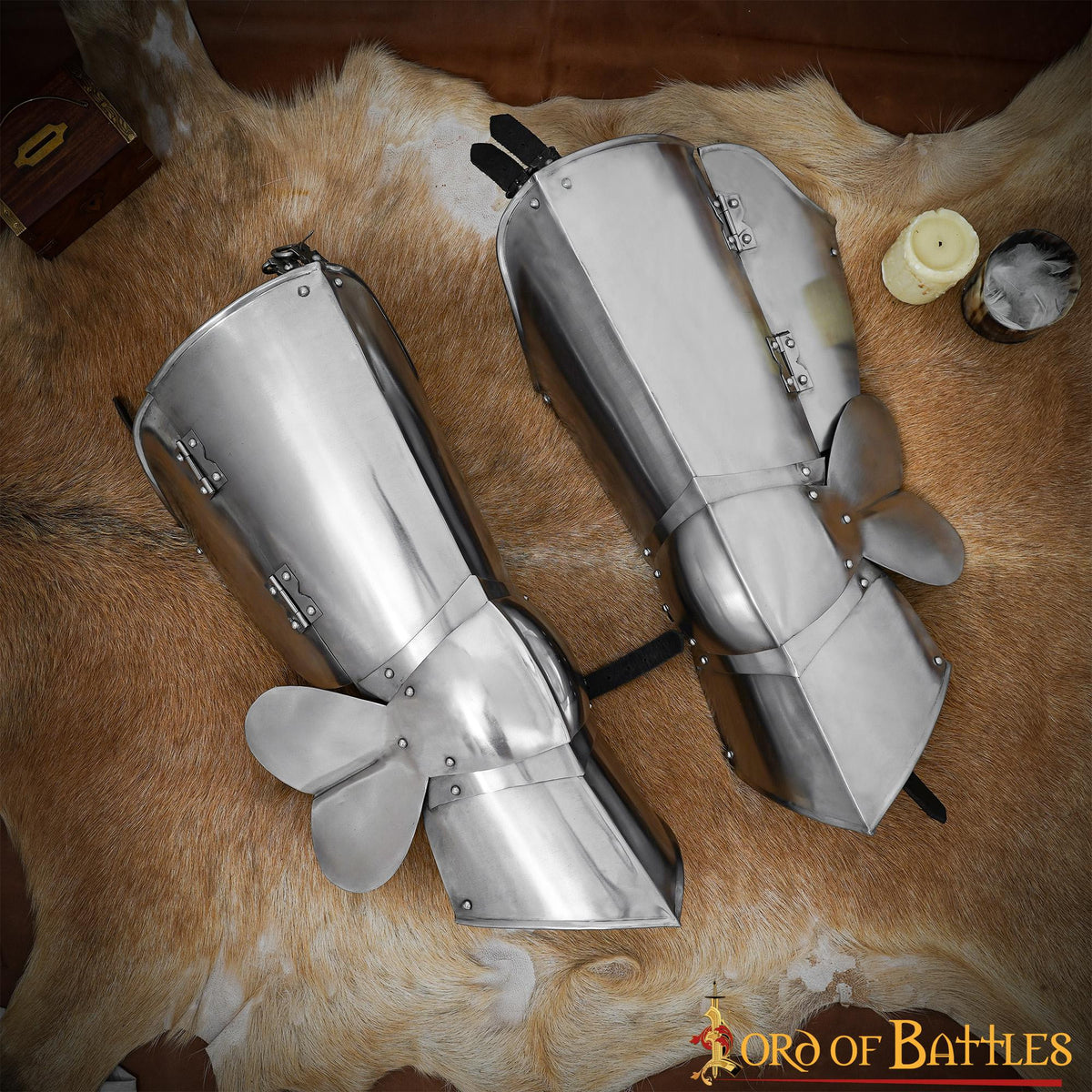 Armadura medieval clásica para piernas