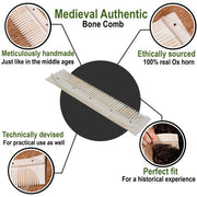 Peine medieval hecho de hueso auténtico