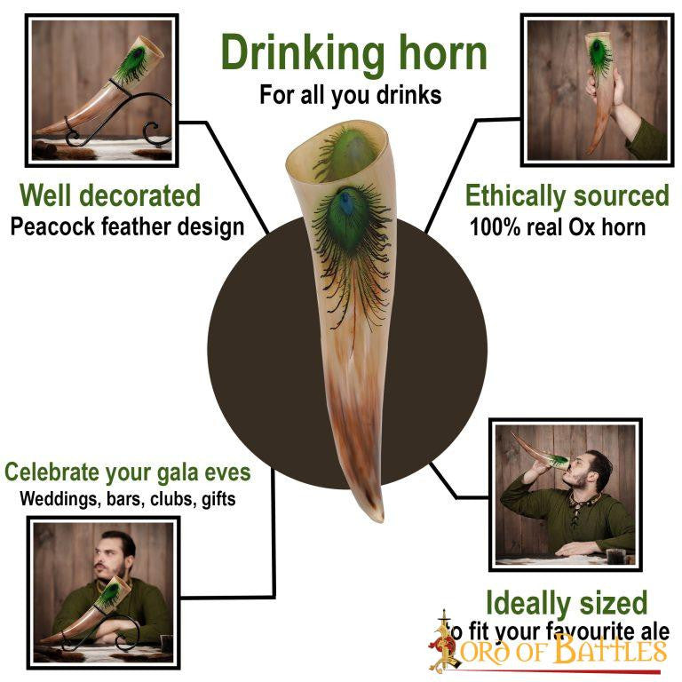 Cuerno para Beber con Diseños Ornamentados